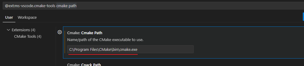 设置CMake程序的路径