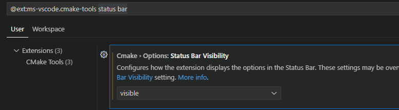 设置Staaus Bar Visibility为visible