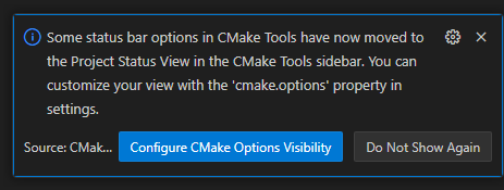 CMake Tools提示